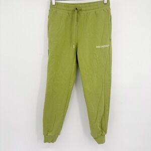 Free The Sheep Womens Green‎ Sherpa Fleece Lined Streetwear Jogger Sweatpants XS